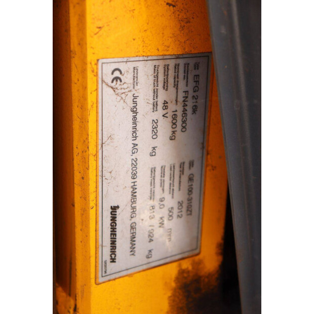 2012 Jungheinrich EFG 216K-49166687