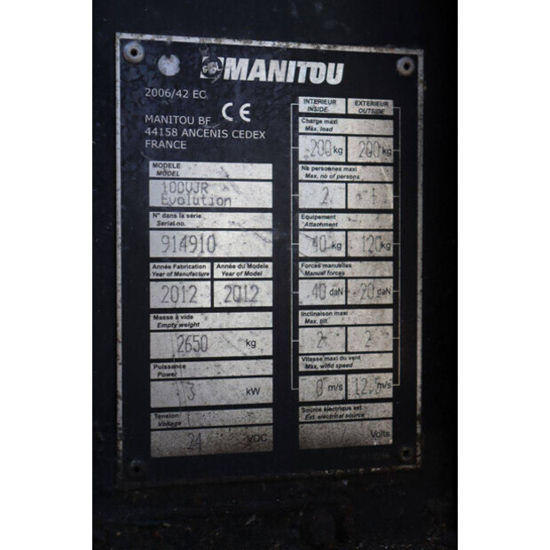 2012 Manitou 100 VJR-49168894