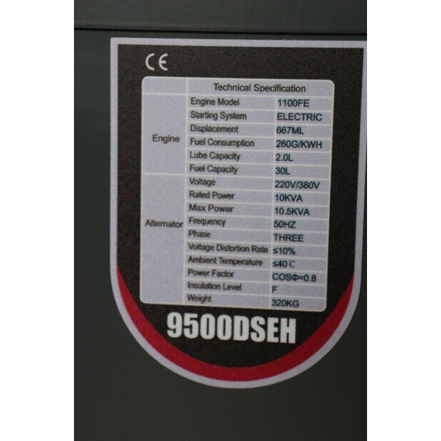 2024 Silent Generator 9500DSEH-49174919