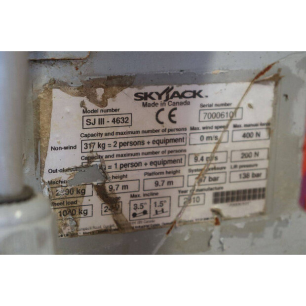 2010 SkyJack SJ4632-49175108