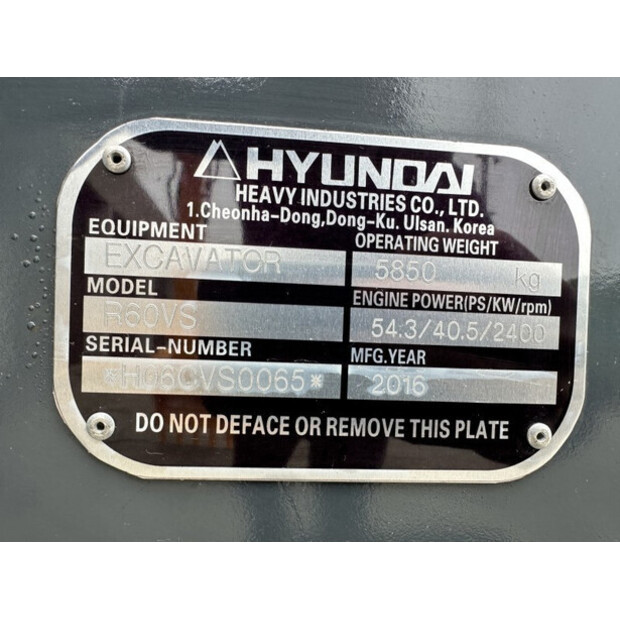 2016 Hyundai R60VS-49204863
