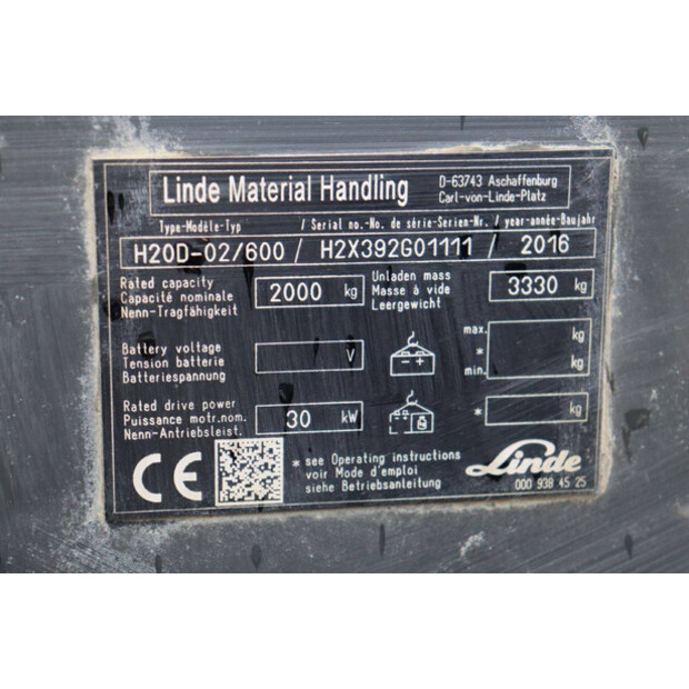 2016 ليندي H20D-02/600-49227378