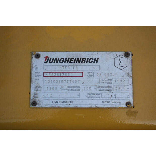 1992 Jungheinrich TFG15-49227784