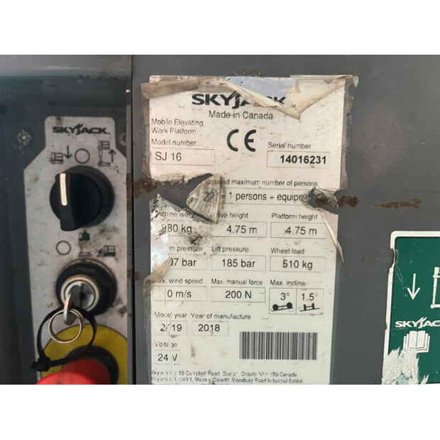 2018 SkyJack SJ16-49230306