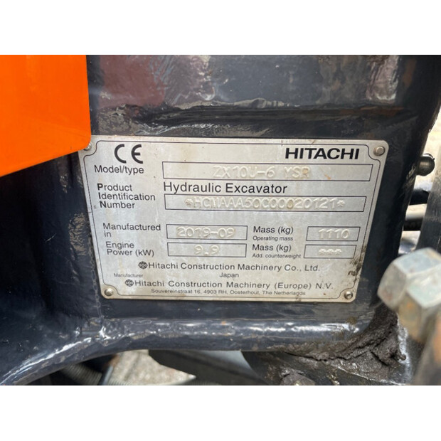 2019 Hitachi ZX 10 U-6-49230389