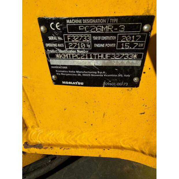 2017 كوماتسو PC26MR-3-49230513