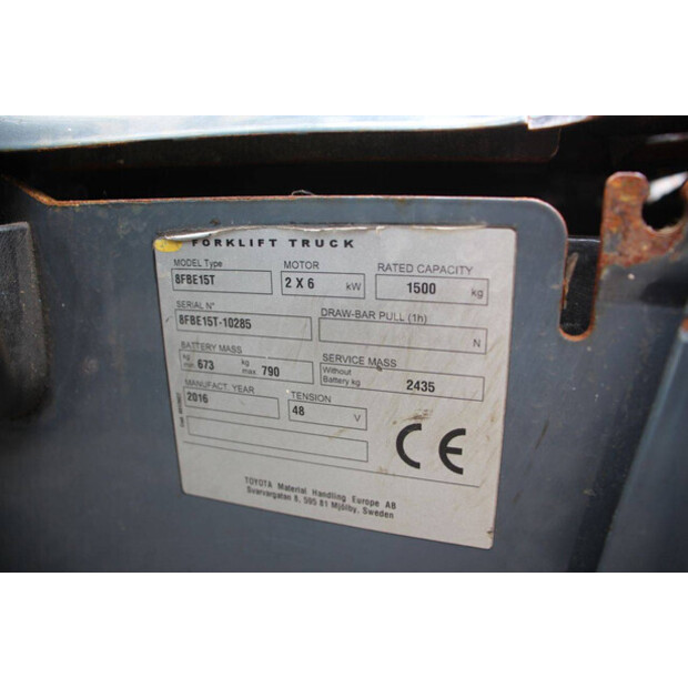 2016 تويوتا 8FBE15T-49242096