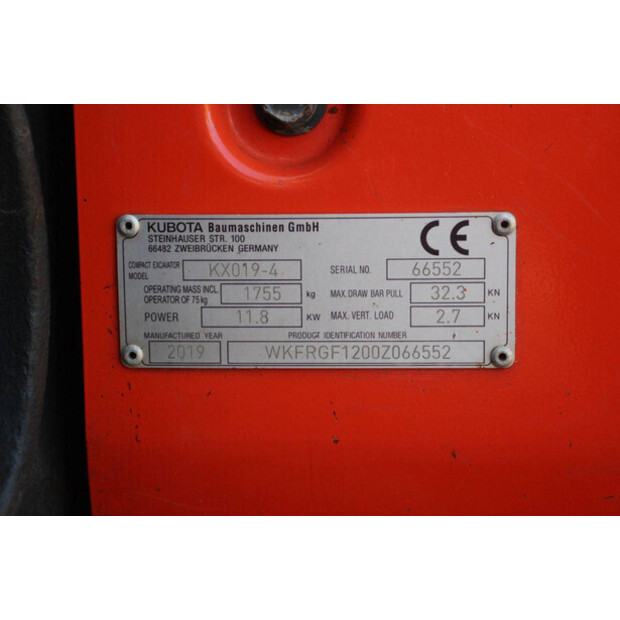 2019 KUBOTA KX019-4-49242641