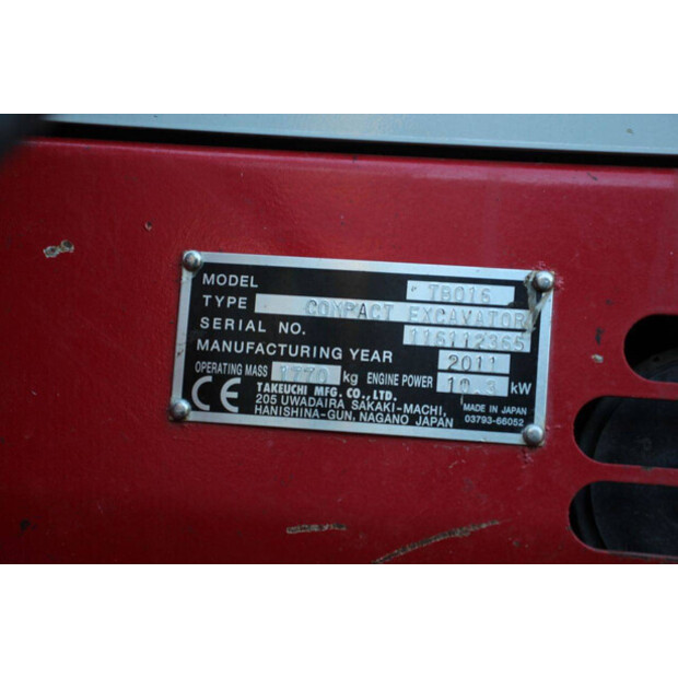 2011 TAKEUCHI TB016-49243679