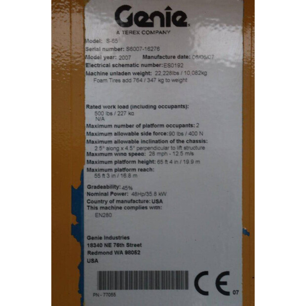 2007 Genie S-65-49244509
