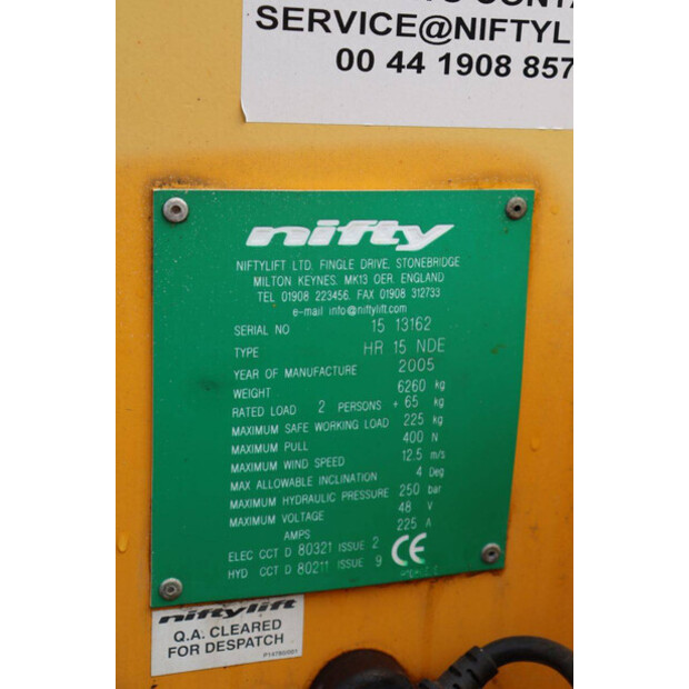 2005 Niftylift HR15NDE-49245515