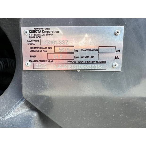 2012 KUBOTA KX161-3SZ-49274651