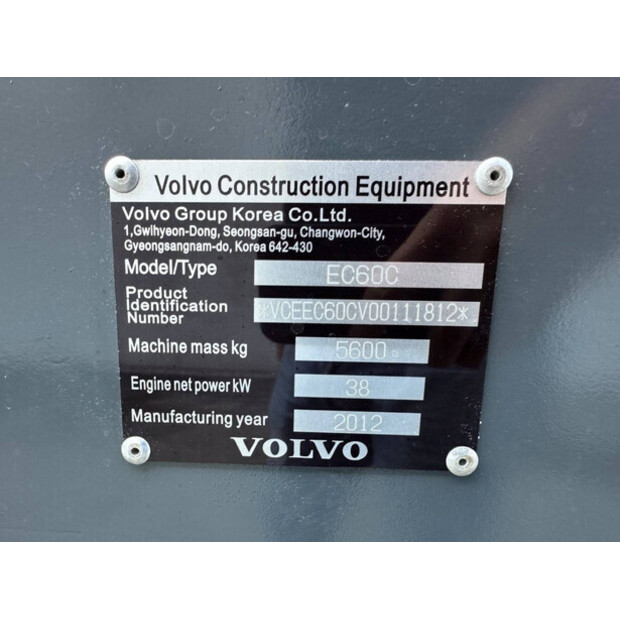 2012 Volvo EC60C-49274791