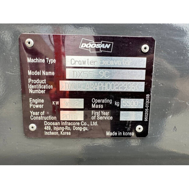 2018 Doosan DX55-9C-49274963