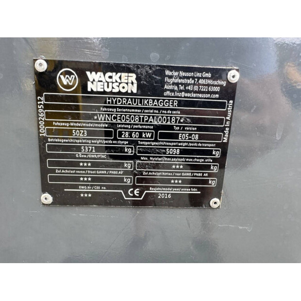 2016 Neuson 50Z3-49275099