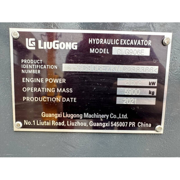 2021 LiuGong CLG906E-49275569