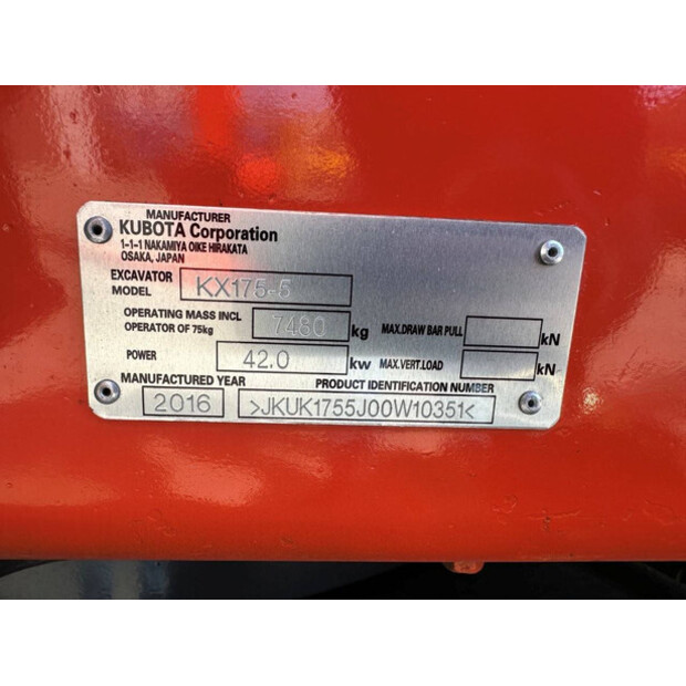2016 KUBOTA KX175-5-49275825