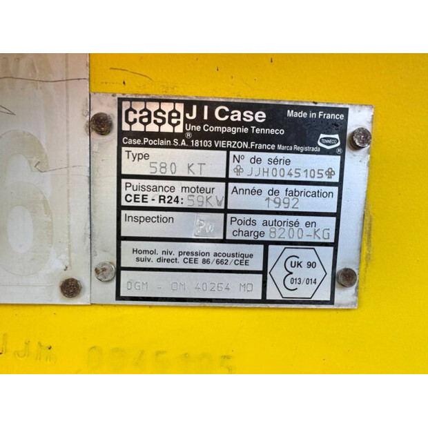 1992 CASE 580 KT-49276515