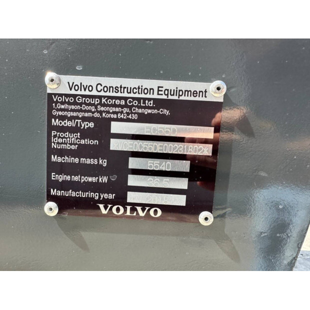 2018 Volvo EC55D-49301328