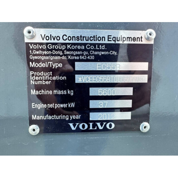 2012 Volvo EC55B-49301370