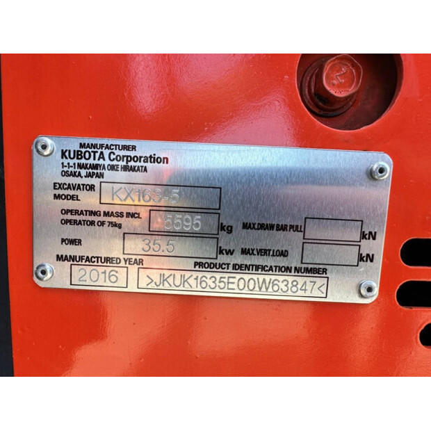2016 KUBOTA KX163-5-49301417