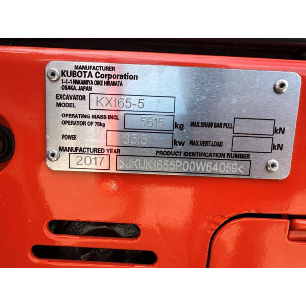 2017 KUBOTA KX165-5-49301465