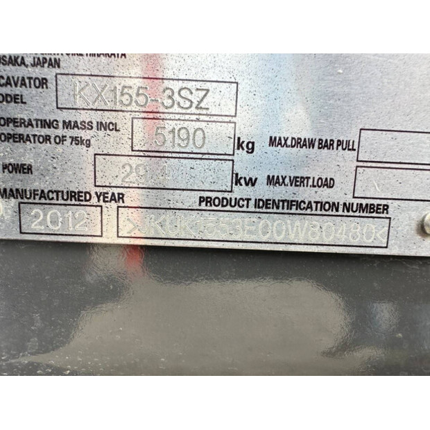 2012 KUBOTA KX155-3SZ-49301557