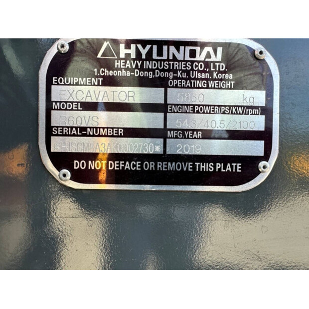 2019 Hyundai R60VS-49301637