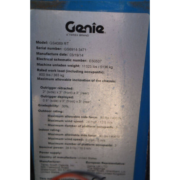 2014 Genie GS4069RT-49303527