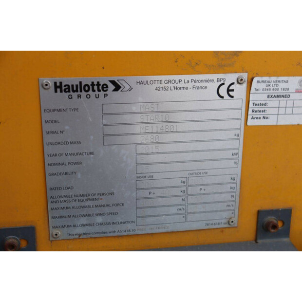 2015 Haulotte STAR10-49304934