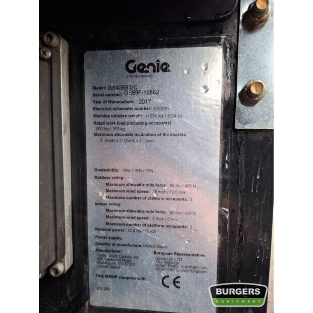 2017 Genie GS4069 DC-49321203