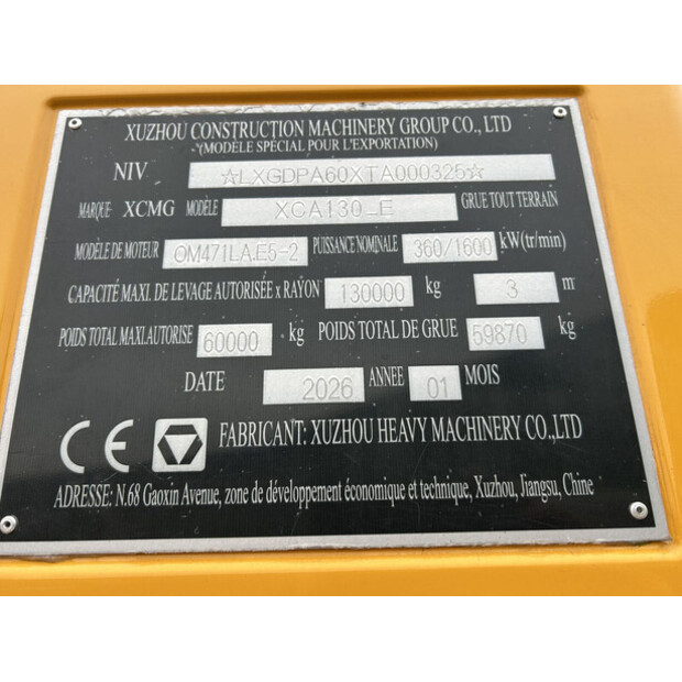 2026 XCMG XCA130_E New Truck Mounted Crane for sale | P&E